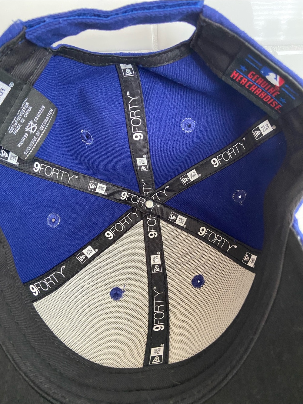 New Era NWT Unisex Royal Dodger Blue LA Dodgers 9FORTY Adjustable Baseball Hat - Picture 9 of 11